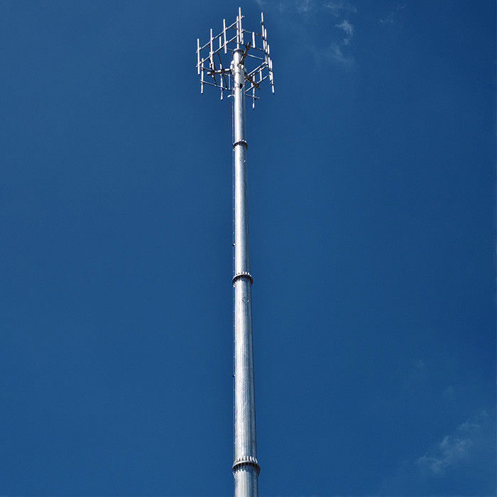 100FT 120FT Telecom Poles Hot Dip Galvanized Surface Treatment And Futao Telecommunication Post Deflection Calculation
