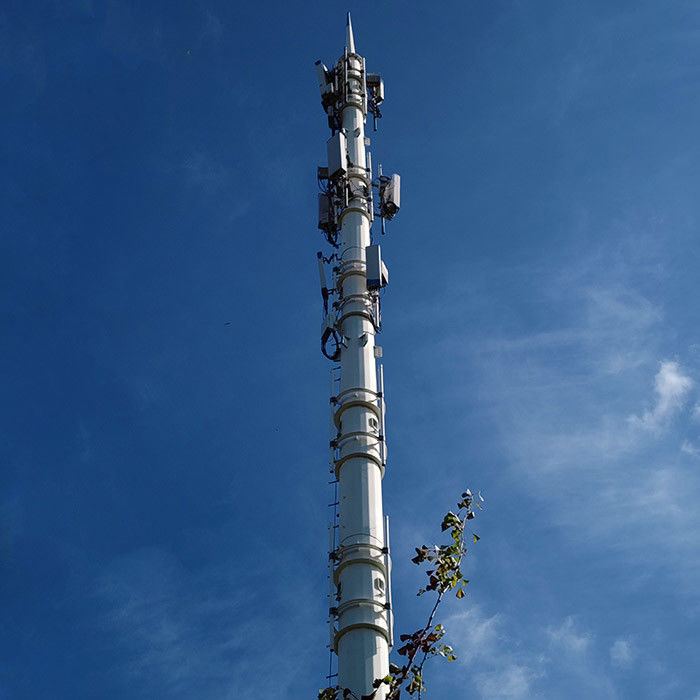 Customized Hot Dip Galvanized Telecommunication Post With Ladders And Platform