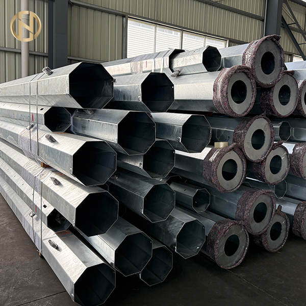 9M 10M 12M Hot Dip Galvanized Concrete Electric Pole 33KV Steel Tower Pole for Power Distribution Equipment