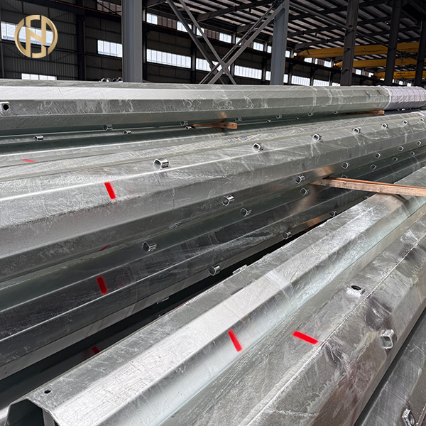 9M 10M 12M Hot Dip Galvanized Concrete Electric Pole 33KV Steel Tower Pole for Power Distribution Equipment