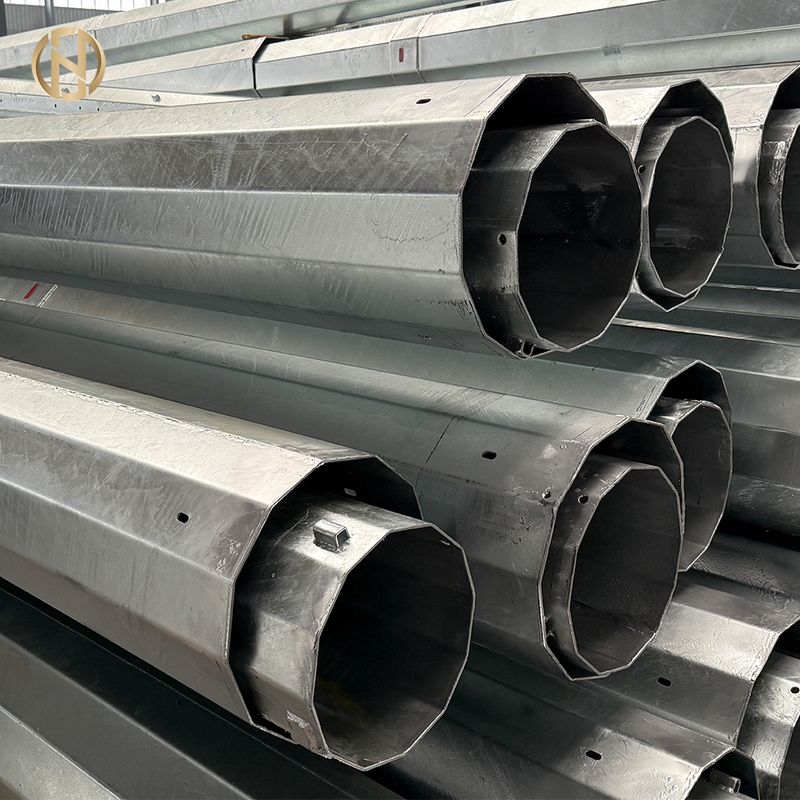 9M 10M 12M Hot Dip Galvanized Concrete Electric Pole 33KV Steel Tower Pole for Power Distribution Equipment