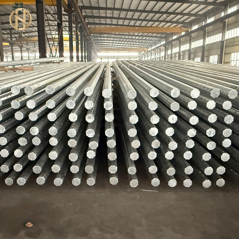 9M 10M 12M Hot Dip Galvanized Concrete Electric Pole 33KV Steel Tower Pole for Power Distribution Equipment