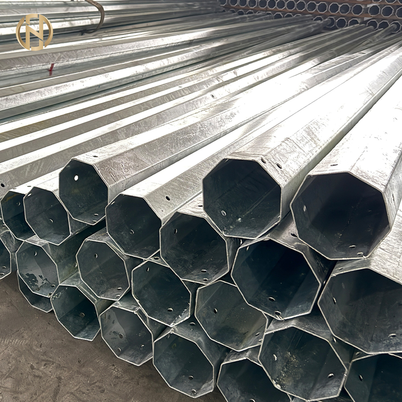 9M 10M 12M Hot Dip Galvanized Concrete Electric Pole 33KV Steel Tower Pole for Power Distribution Equipment