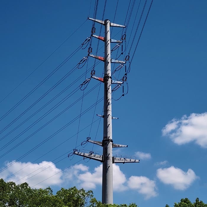 Medium Voltage Electric Pole for Power Distribution Price on Electricity Transmission