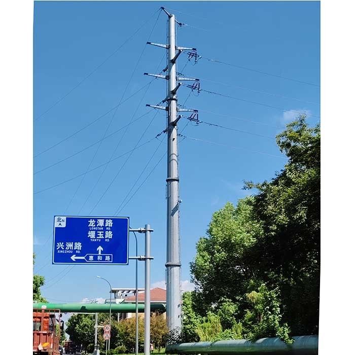 Medium Voltage Electric Pole for Power Distribution Price on Electricity Transmission