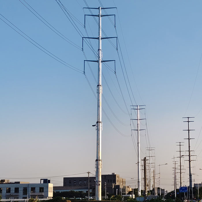 25FT-45FT Octagonal Polygonal Hot Dip Galvanized Electric Distribution Steel Power Pole