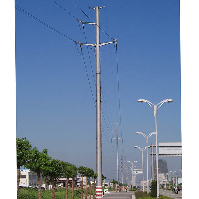 25FT-45FT Octagonal Polygonal Hot Dip Galvanized Electric Distribution Steel Power Pole
