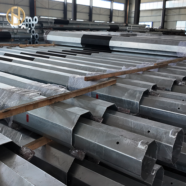 25FT-45FT Octagonal Polygonal Hot Dip Galvanized Electric Distribution Steel Power Pole