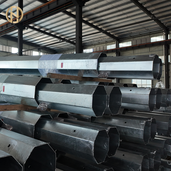 25FT-45FT Octagonal Polygonal Hot Dip Galvanized Electric Distribution Steel Power Pole