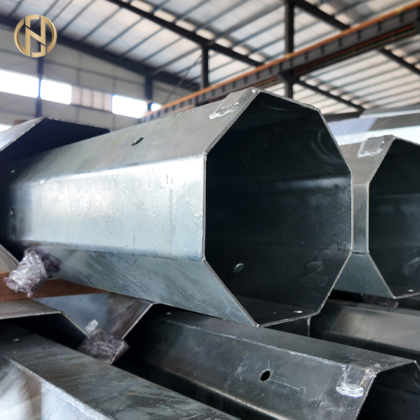 25FT-45FT Octagonal Polygonal Hot Dip Galvanized Electric Distribution Steel Power Pole