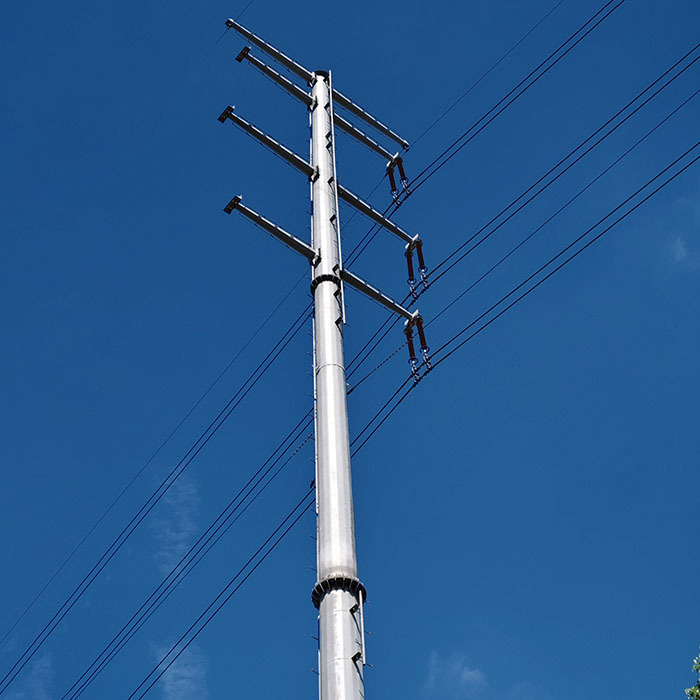 High-quality Export Octagonal Hot-dip Galvanized Transmission Line Steel Poles
