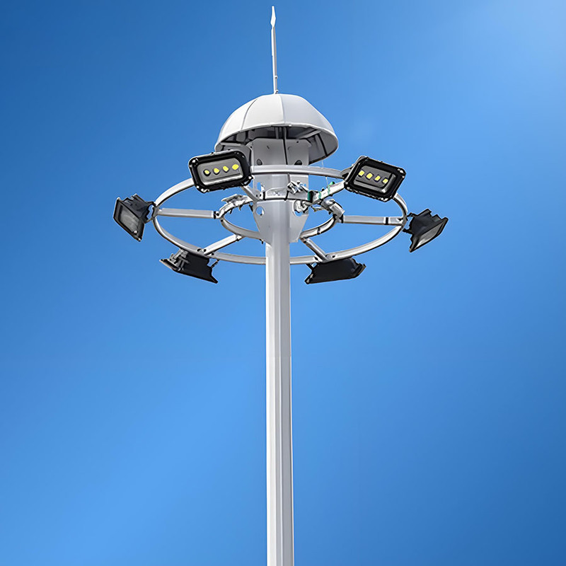 15m to 50m Adjustable High Pole Light Stadium High Mast Light Pole Hot Selling Galvanized High Mast Lighting Steel Pole