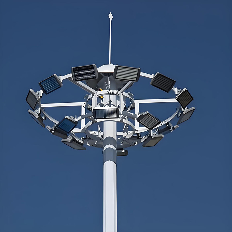 15m to 50m Adjustable High Pole Light Stadium High Mast Light Pole Hot Selling Galvanized High Mast Lighting Steel Pole