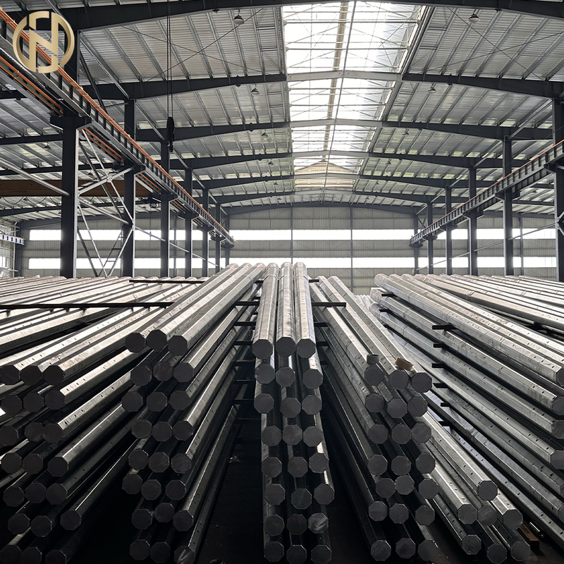 Octagonal Power Poles for Low and Medium Voltage Lines Metallic Poles Electrical Equipment Supplies