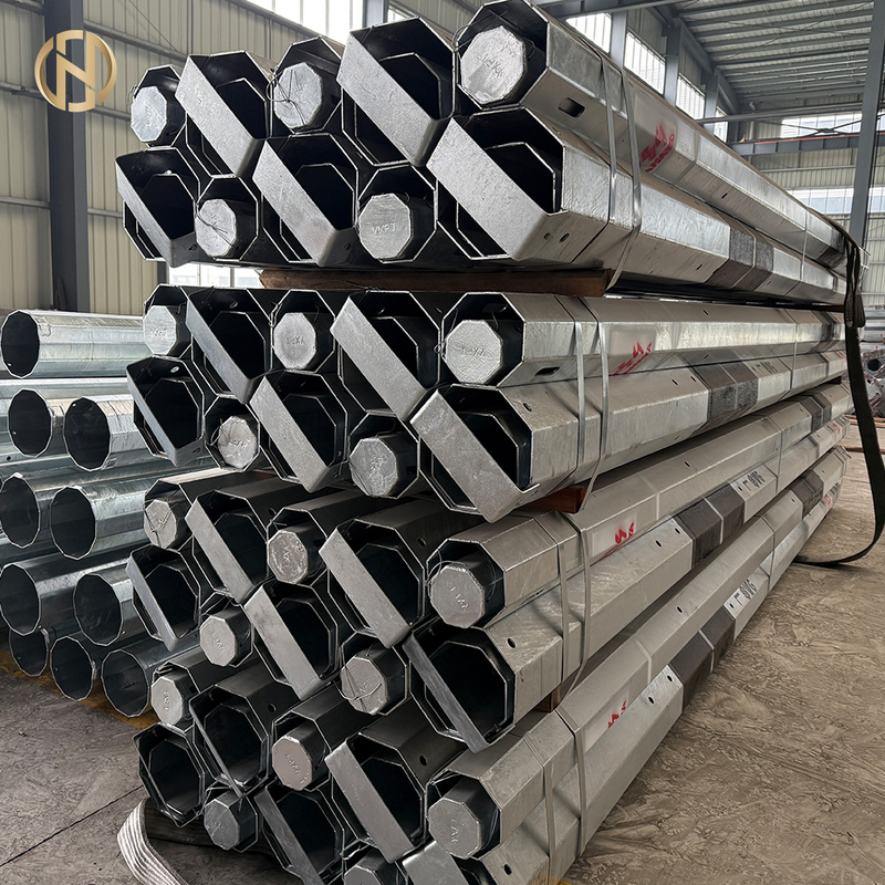 High-quality Export Octagonal Hot-dip Galvanized Transmission Line Steel Poles