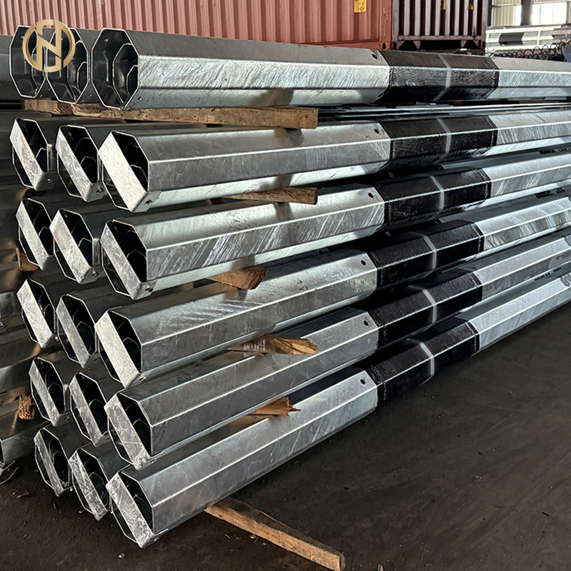 High-quality Export Octagonal Hot-dip Galvanized Transmission Line Steel Poles