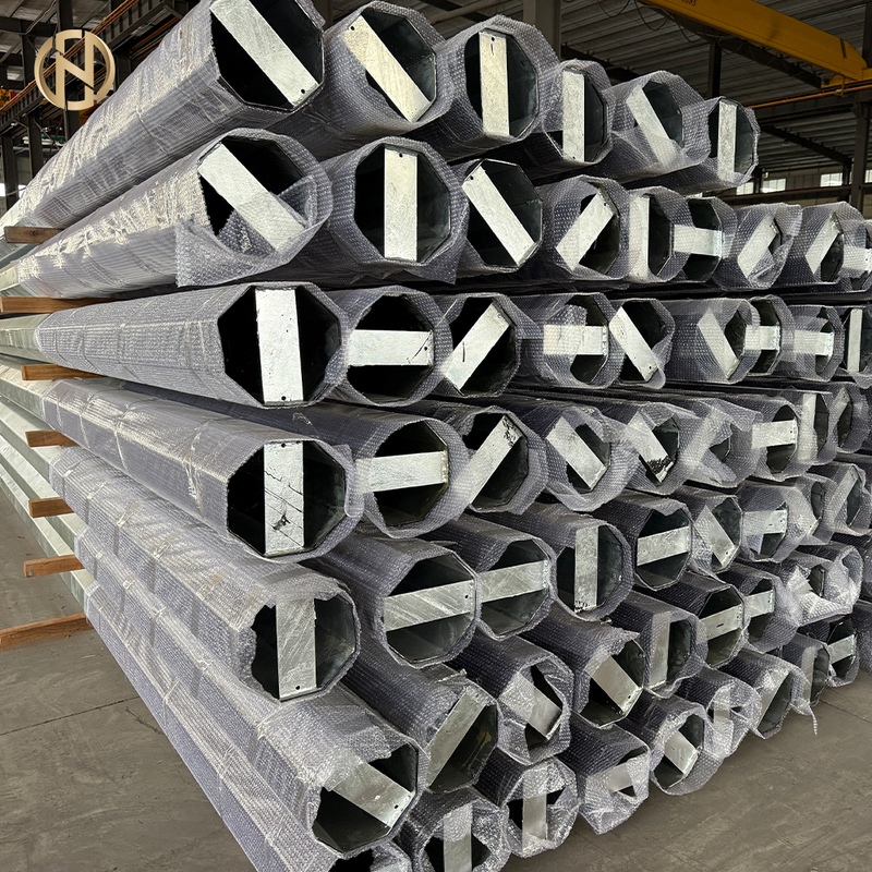 High-quality Export Octagonal Hot-dip Galvanized Transmission Line Steel Poles