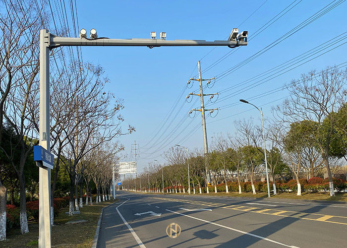 SGS Q345 8M Telescopic Cctv Pole L Type RAL Standard Color
