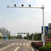 Steel Security Camera Lamp Post 85um Galvanization Long Service Life