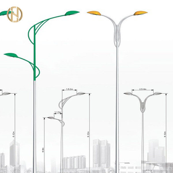 Custom 12M Galvanized Light Pole Anti Corrosion