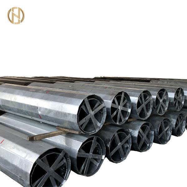 Hot Roll Galvanized Metal Power Pole 33KV Class 2 1050daN 11.8m 4mm