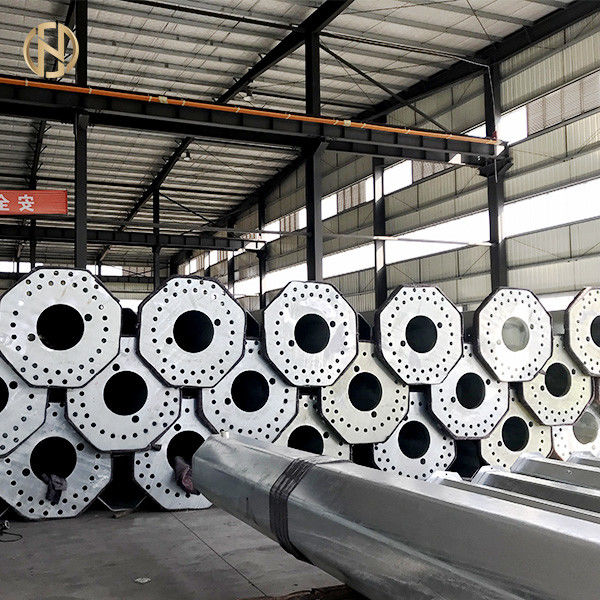 Low Voltage 11.5M Galvanized Steel Pole  Q420B Materia