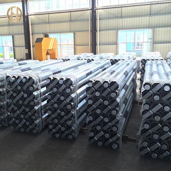 10m 11m Class 3 Galvanized Steel Electrical Pole 11KV 33KV 5.3KN 6.7KN