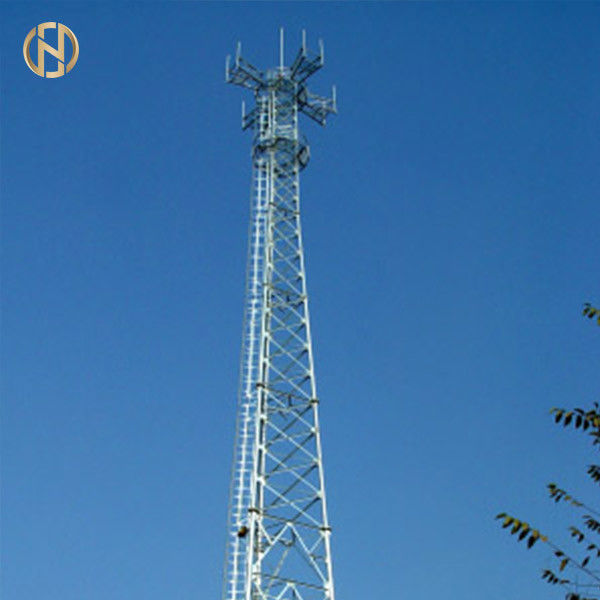 230KV 45m Galvanised Power Pole For Tranmisson Tower / Monopole Tower