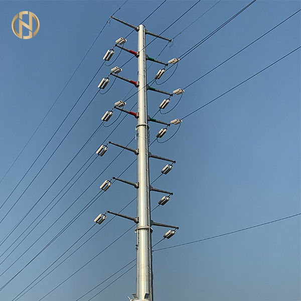 10 - 30M Hot Dip Galvanized Pole ASTM 123 ASTM 153 30FT 10KV - 550KV