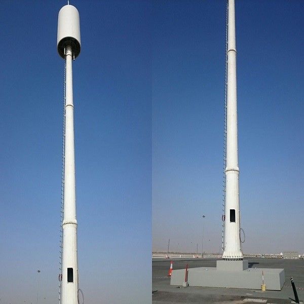 120FT Cellular Transmission Line Pole Anti Corrosion With Fiberglass Shroud