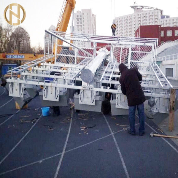 Steel Non Lifting Type High Mast Lighting Pole 25M 30M 35M ISO 9001 Certified