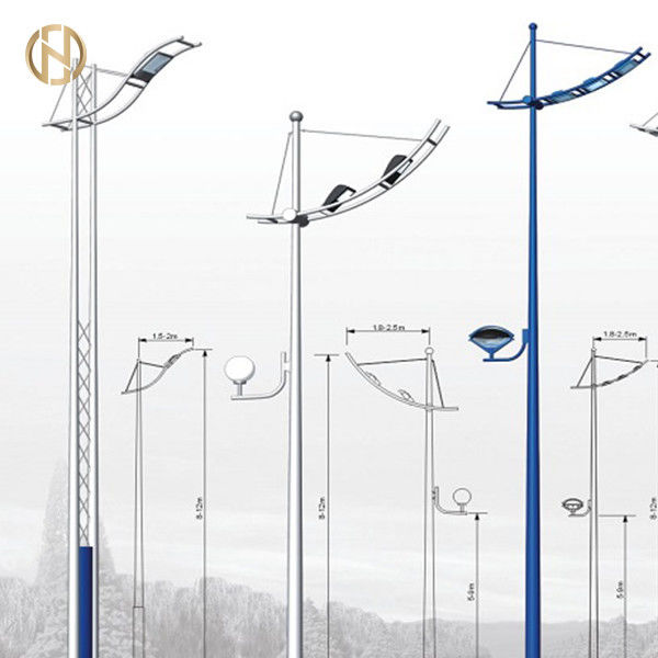10M Street Light Pole Octagonal Shape Steel Lamp Post with Single arm