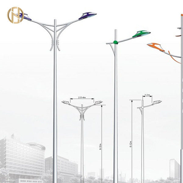 Customizable Electical Outdoor Solar Street Light Pole Design With Hot-Dip Galvanized Coating
