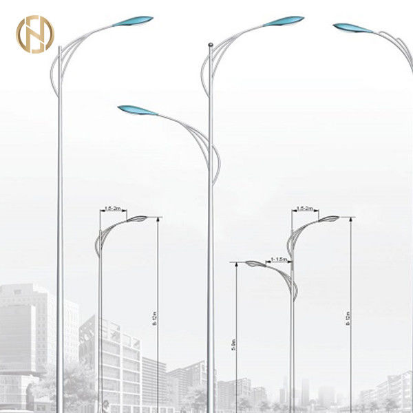 High Precision Street Lamp Pole 6 - 12M Height With Various Design