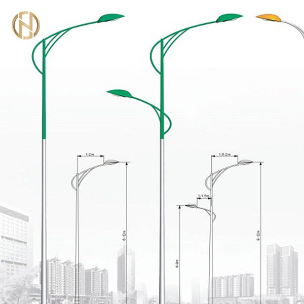 Steel Pole Manufacturer 12M Galvanized Street Light Pole Steel Single Arm pole