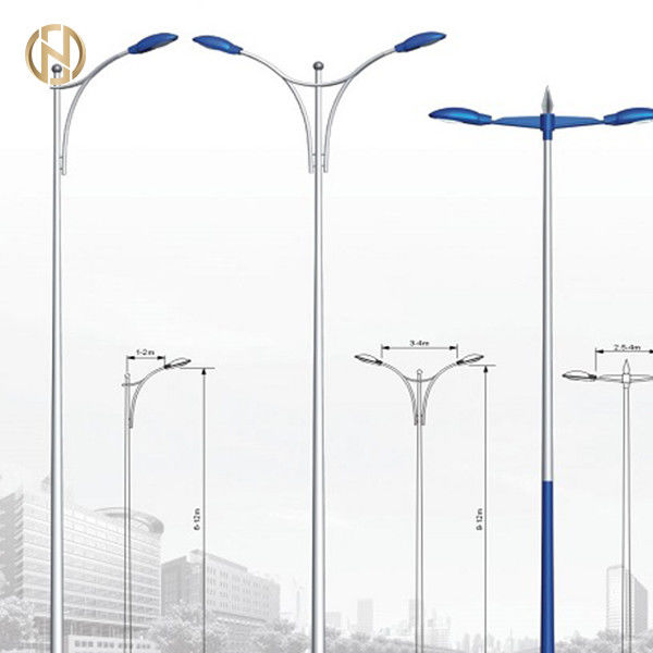 Customized Hot Dip Galvanized 15 Meters Steel Street Light Pole