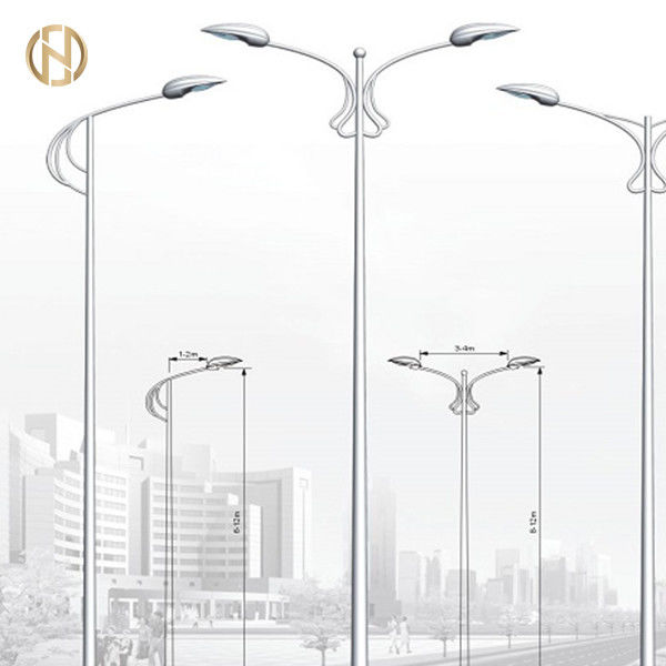 3-10mm Thickness Galvanized Light Pole  2% Dimension Tolerances