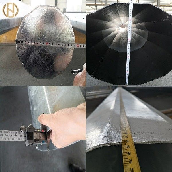 Customized Size Metal Power Pole  69KV 90FT Steel Electric Pole Q460C