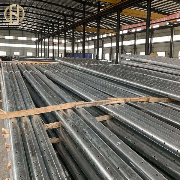 Zinc Color Electrical Power Pole  12.2M 1700daN Steel Power Pole