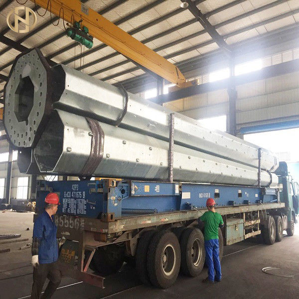 Octadecagon High Mast Street Light Pole Hot Dip Galvanized 20M 30M 36M