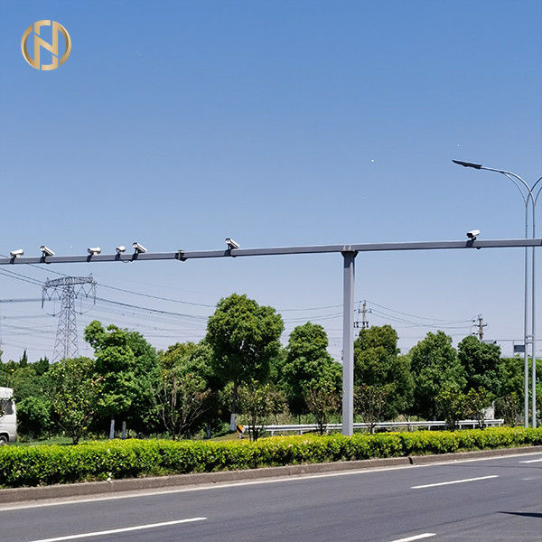 Polygonal Shape CCTV Camera Pole  Hot Dip Galvanized CCTV Posts With Painting