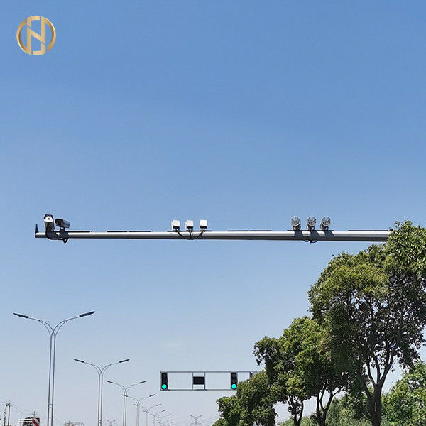 Polygonal Shape CCTV Camera Pole  Hot Dip Galvanized CCTV Posts With Painting