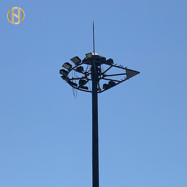 20M 35M High Mast Light Pole With Electric Raising And Lowering System