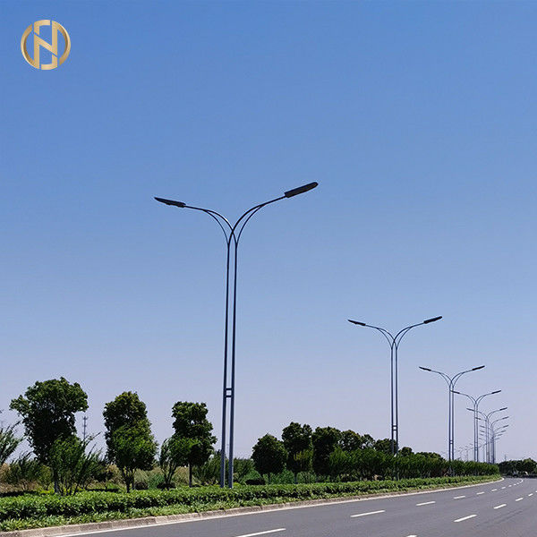 Galvanized Street Light Pole  7M Street Lamp Pole Customized Height