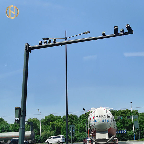 Galvanized Steel Outdoor Security Camera Pole Anti Corrosion Protection