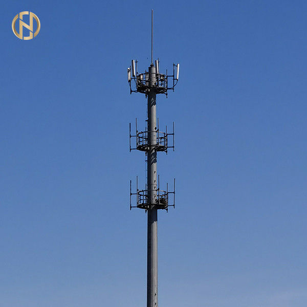 20 Side 30M 36M 40M Telecommunication Pole For Internet