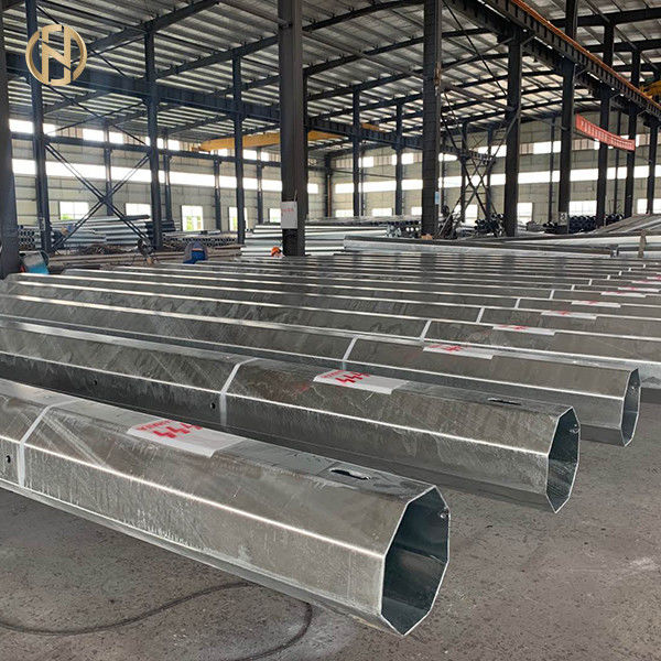 12M Galvanized Tubular Steel Post Class 7 1340daN Safety Factor 2.0