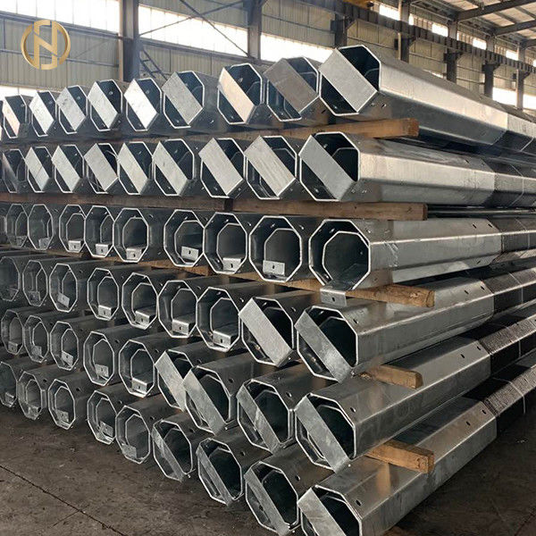 12M Galvanized Tubular Steel Post Class 7 1340daN Safety Factor 2.0