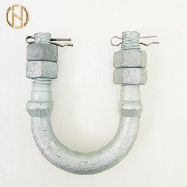 Silver Color Pole Accessories   U Type Bolts For Tower Fasteners Tower Fittings