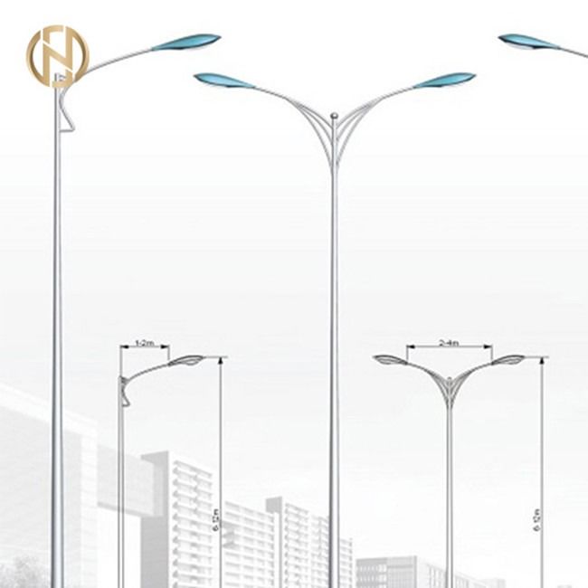30M Q345B Galvanized Street Light Octagonal Pole AWS D1.1 Welding
